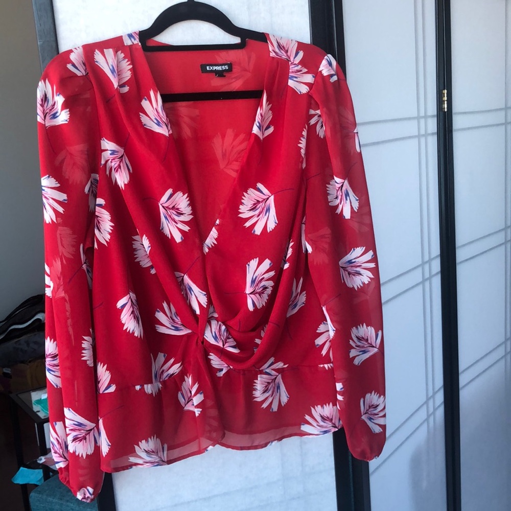 Feather Print Blouse